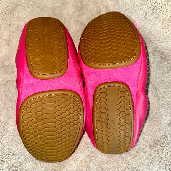 Yosi Samra Samara Hot Pink Leather Foldable Ballet Flats Size 9 Travel Y2K - Picture 3 of 6